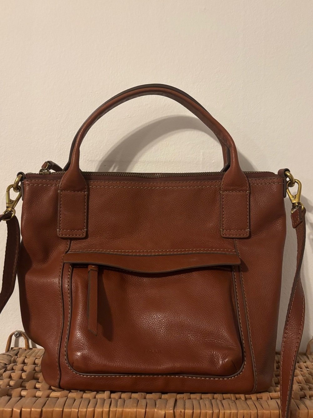 Fossil Brown Leather Handbag